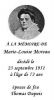 Carte mortuaire de Marie-Louise Moreau
